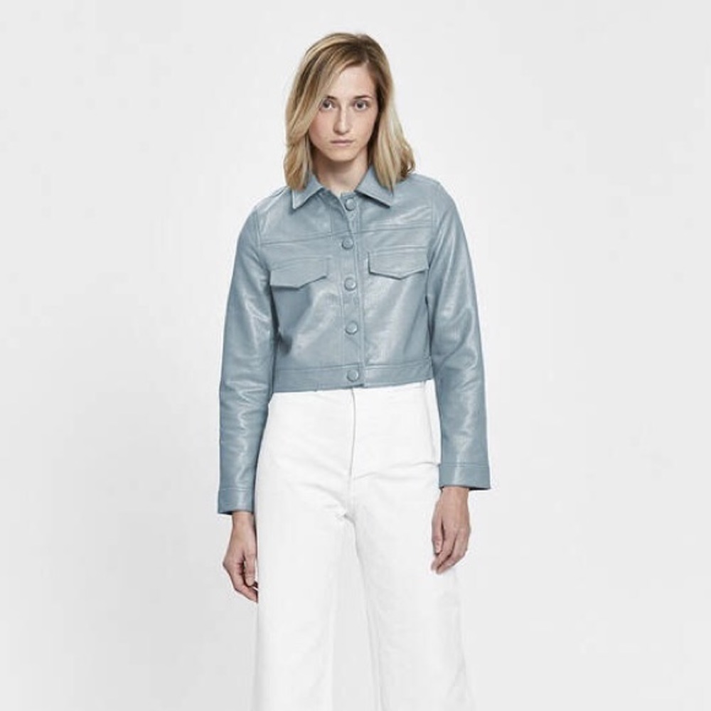 Stelen Jill Vegan Leather Button Jacket